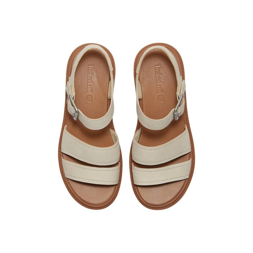 Timberland Leather Platform Sandal — Beige, view 2
