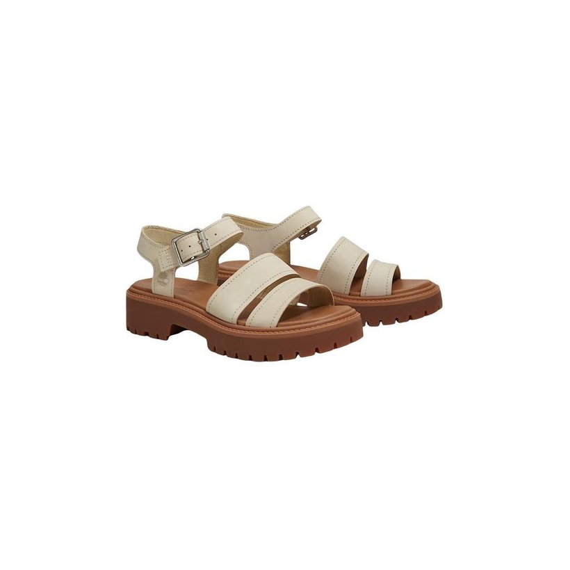 Timberland Leather Platform Sandal — Beige, view 4