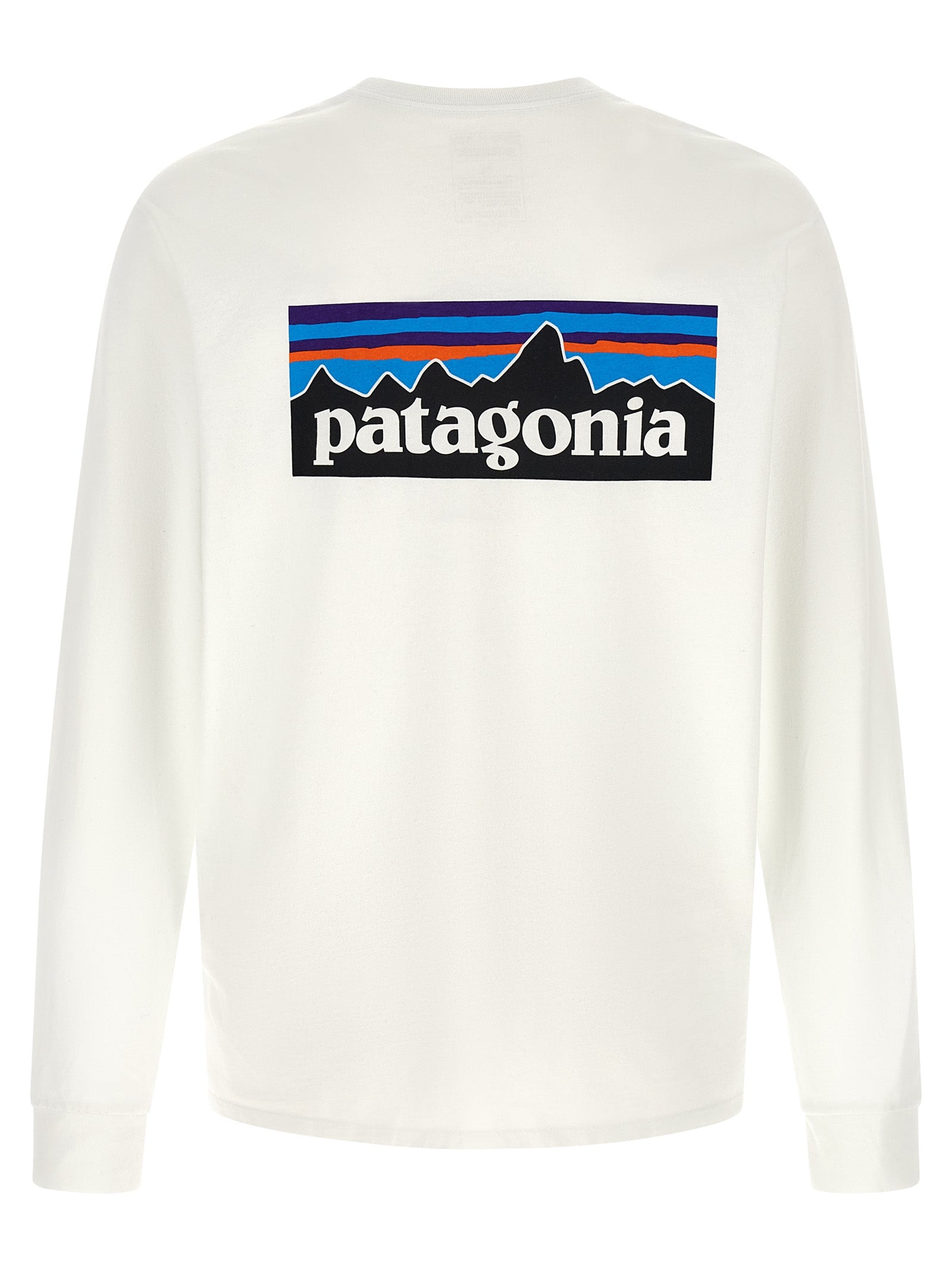 Patagonia Logo Cotton Blend Long-Sleeve T-Shirt — White, view 2