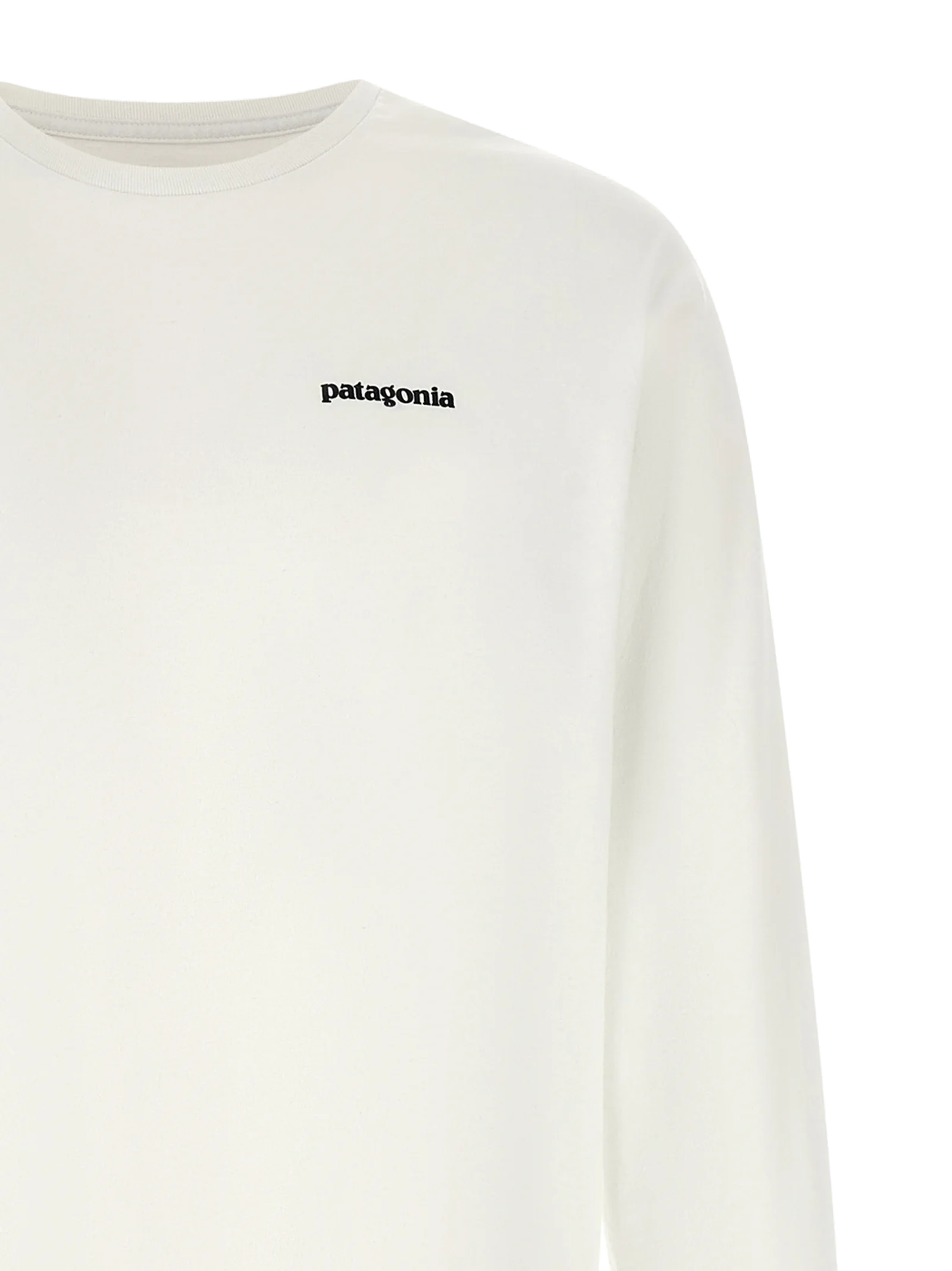 Patagonia Logo Cotton Blend Long-Sleeve T-Shirt — White, view 3