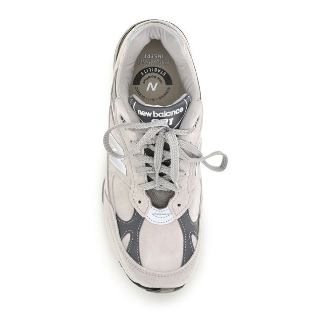 New Balance Suede Leather Sneakers — Gray, view 4