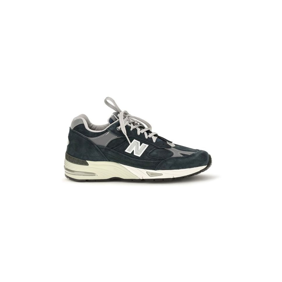 New Balance Suede and Nylon Sneaker — Navy by New Balance