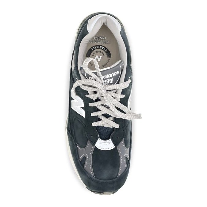 New Balance Suede and Nylon Sneaker — Navy, view 4