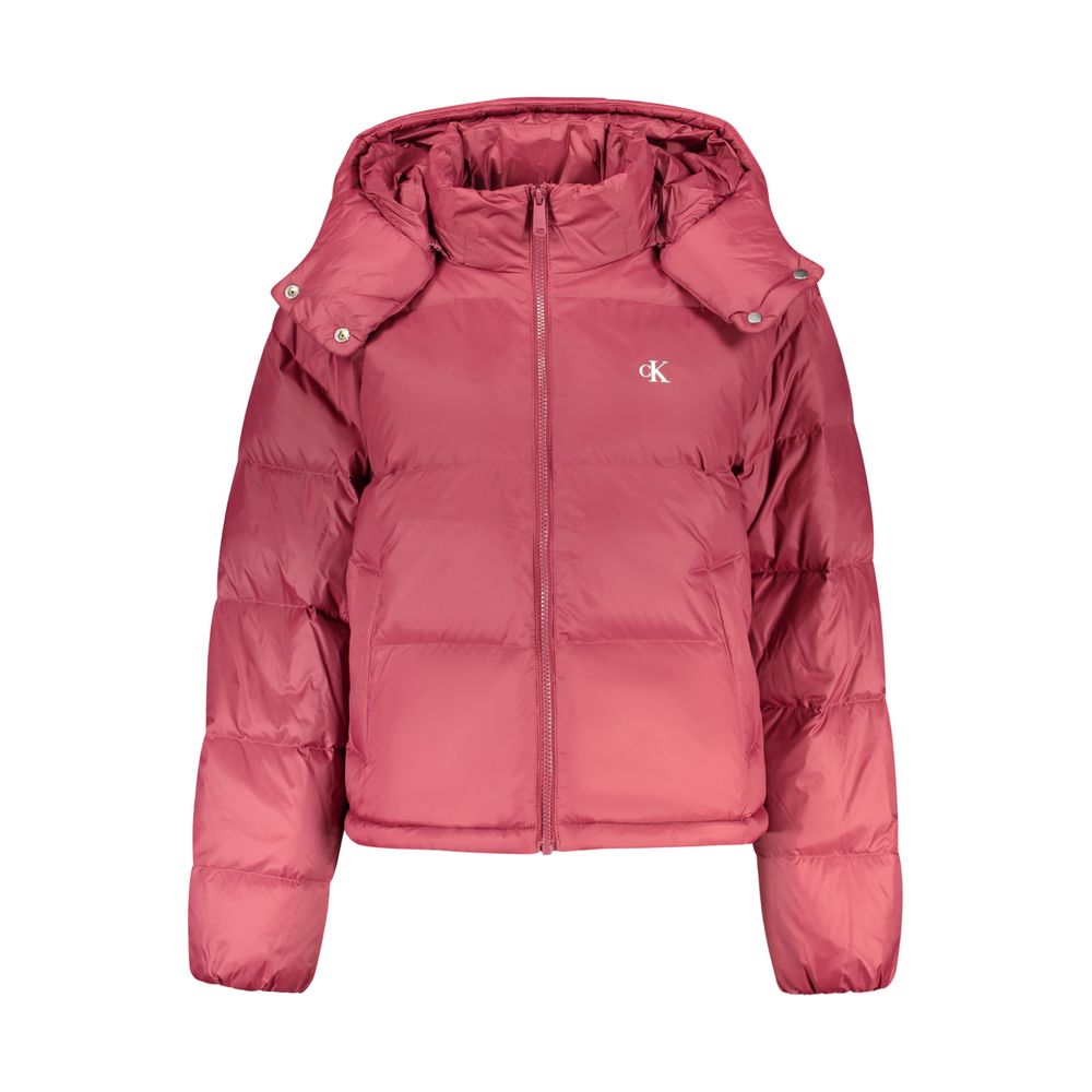 Calvin Klein Recycled Nylon Down Jacket — Pink, view 2