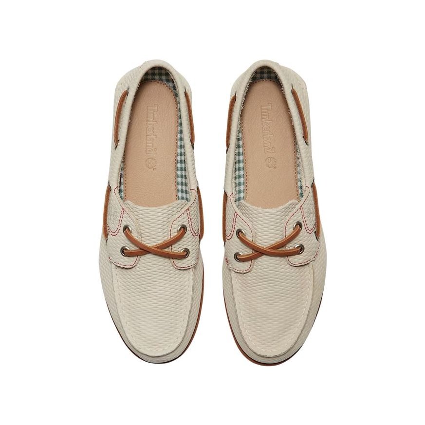 Timberland Woven Leather Loafer — Beige, view 2