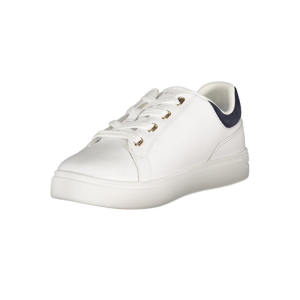 Tommy Hilfiger Leather and Polyurethane Low-Top Sneaker — White, view 3
