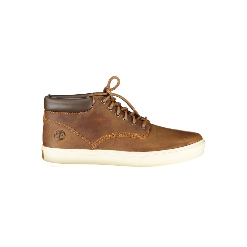 Timberland Mixed Material Lace-Up Sneaker — Brown by Timberland