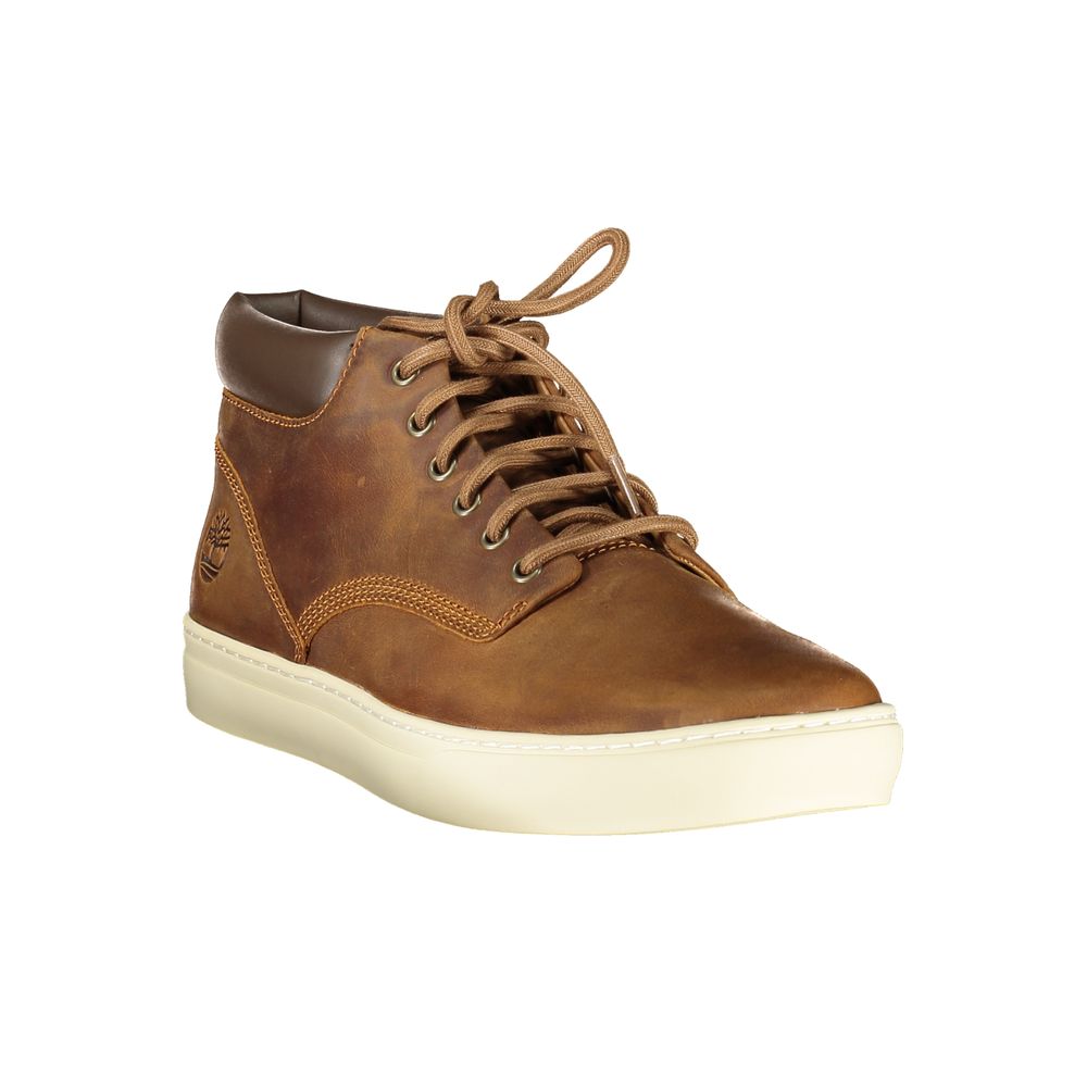 Timberland Mixed Material Lace-Up Sneaker — Brown, view 2