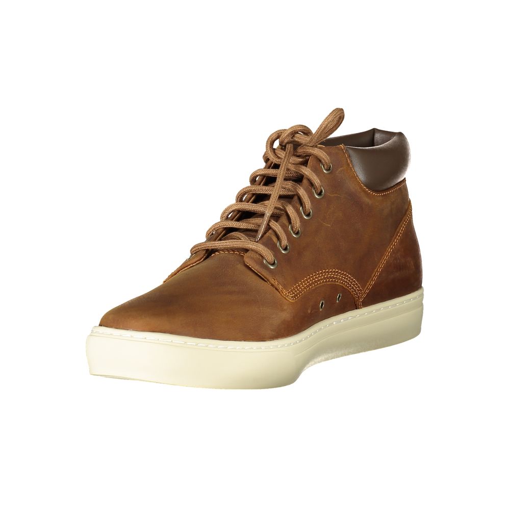 Timberland Mixed Material Lace-Up Sneaker — Brown, view 3