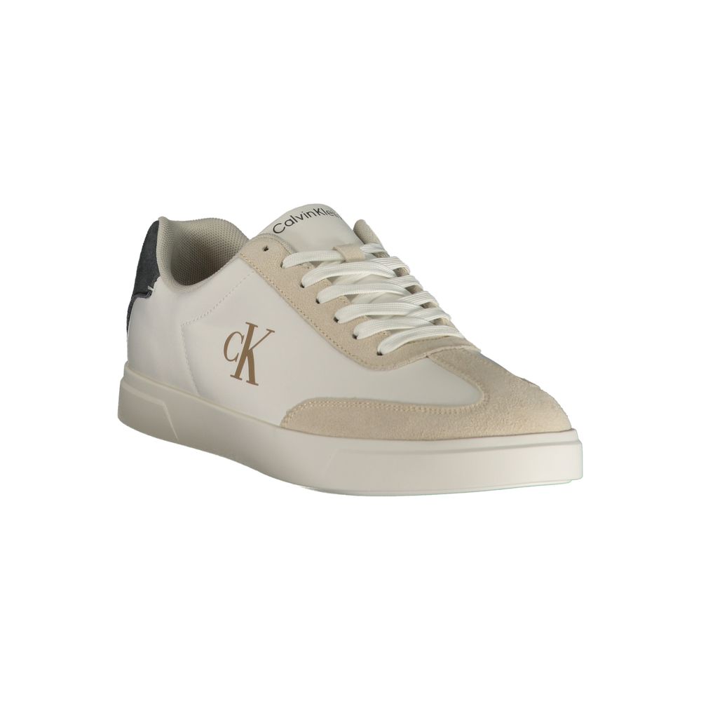 Calvin Klein Logo Sneaker — White, view 2