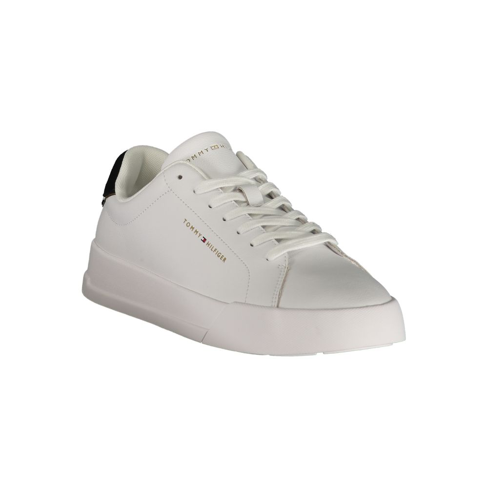 Tommy Hilfiger Leather & Polyurethane Sneaker — White, view 2