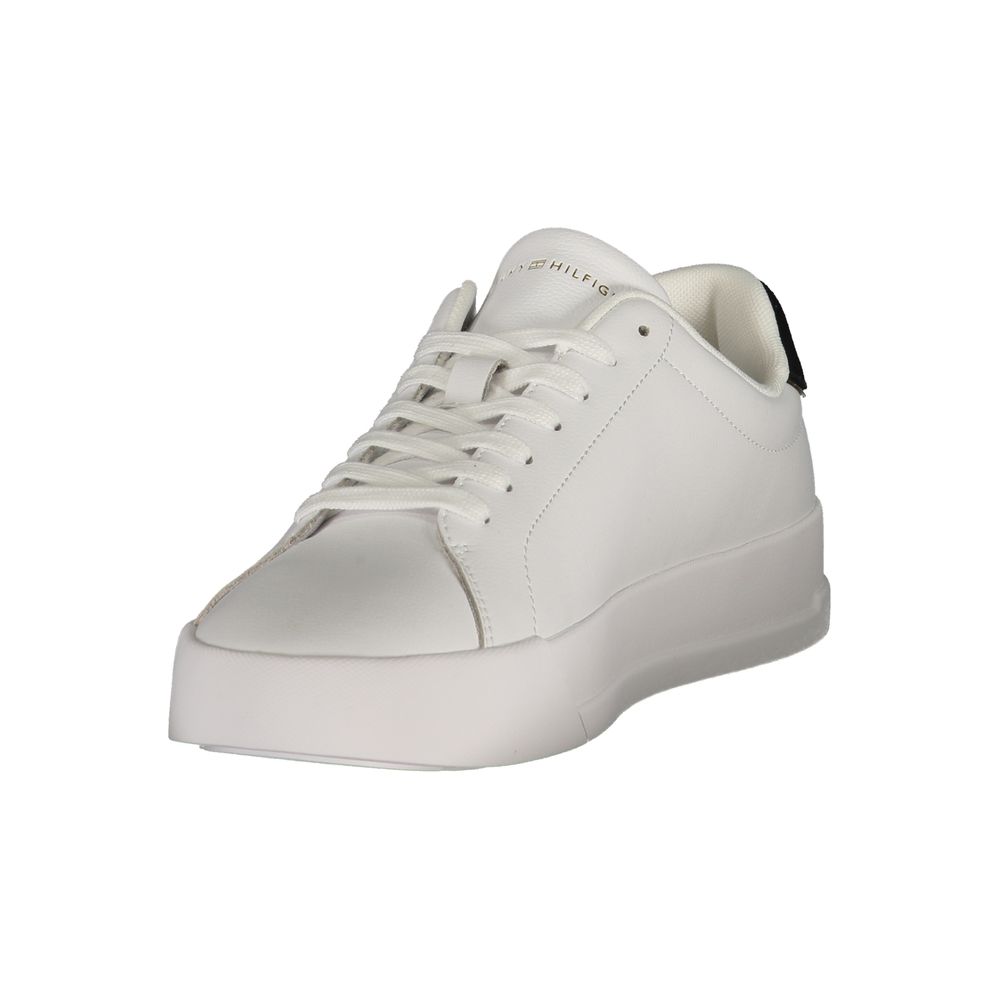 Tommy Hilfiger Leather & Polyurethane Sneaker — White, view 3
