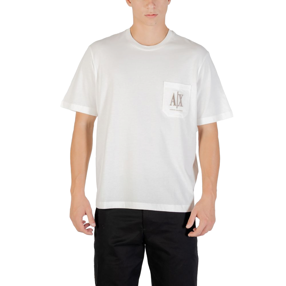 Armani Exchange Logo-Print Cotton T-Shirt — Cream by Armani Exchange