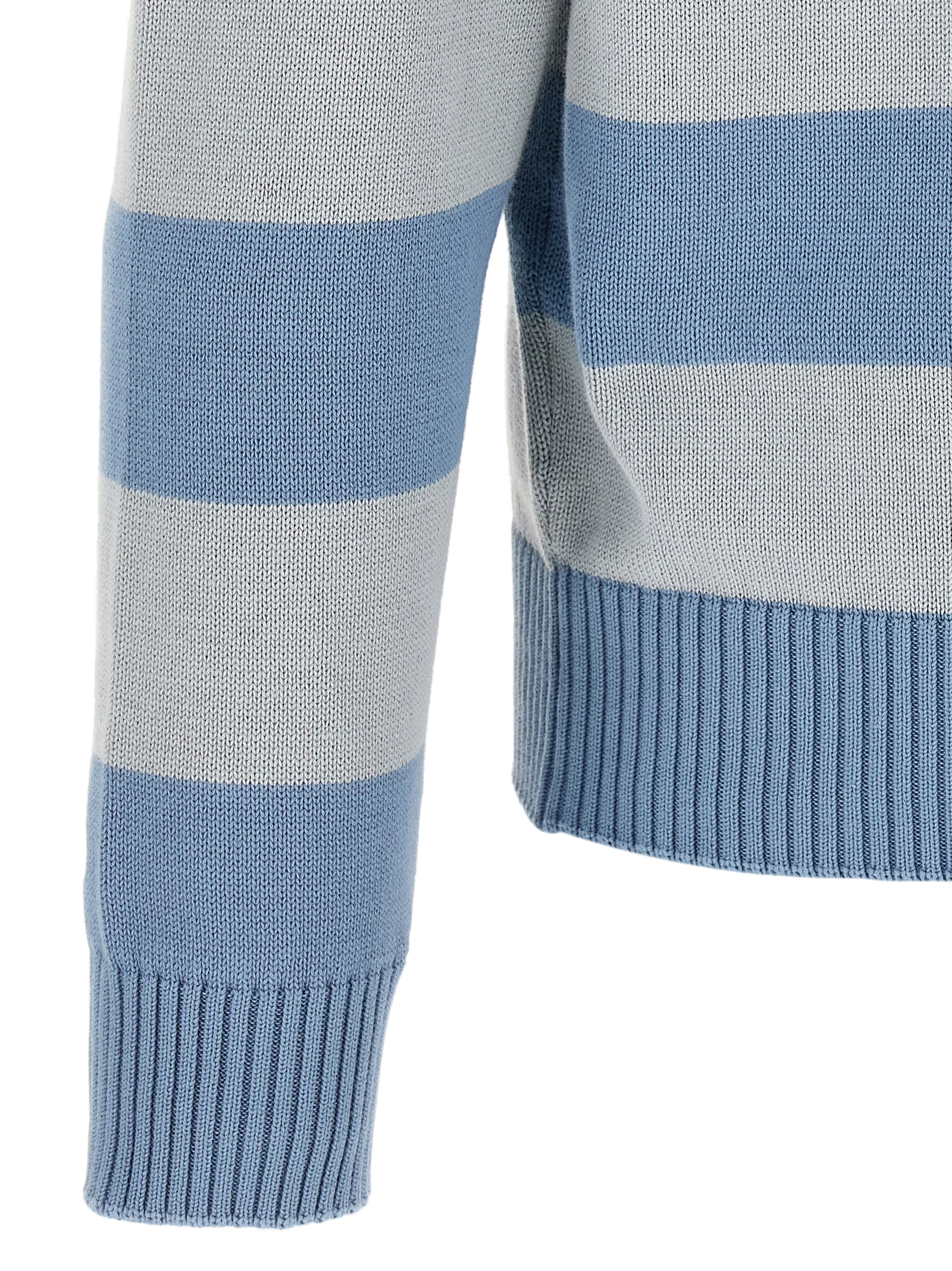 Lacoste Striped Cotton Polo Shirt — Blue, view 4