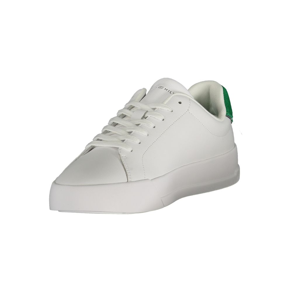 Tommy Hilfiger Leather & Polyurethane Sneaker — White, view 3