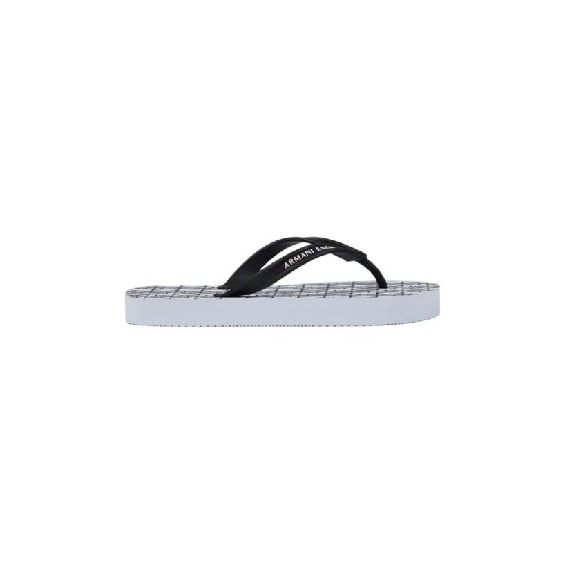 Armani Exchange Rubber Flip-Flop Sandals — White by Armani Exchange