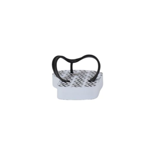 Armani Exchange Rubber Flip-Flop Sandals — White, view 4