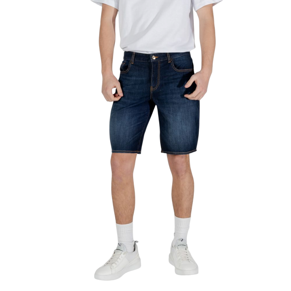 Armani Exchange Cotton Bermuda Shorts — Blue by Armani Exchange