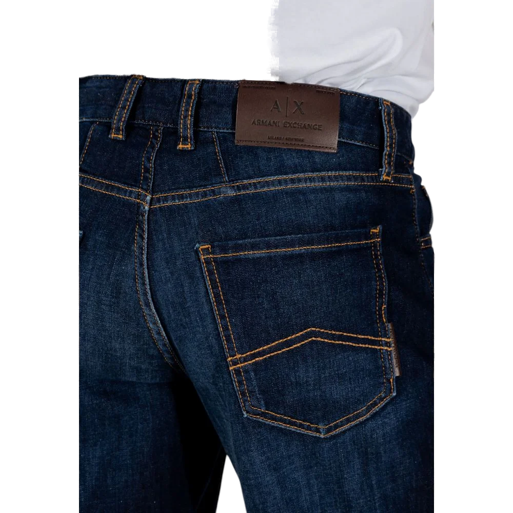 Armani Exchange Cotton Bermuda Shorts — Blue, view 5