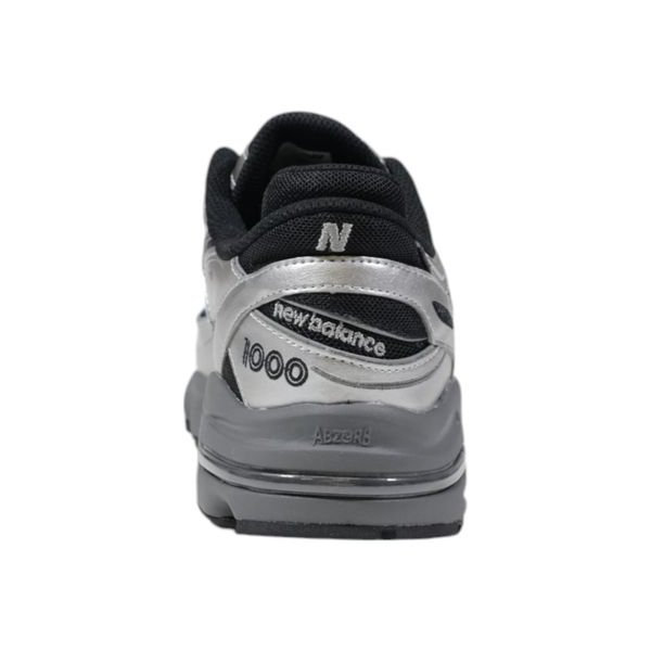 New Balance Silver Synthetic Athletic Sneakers — Silver, view 4