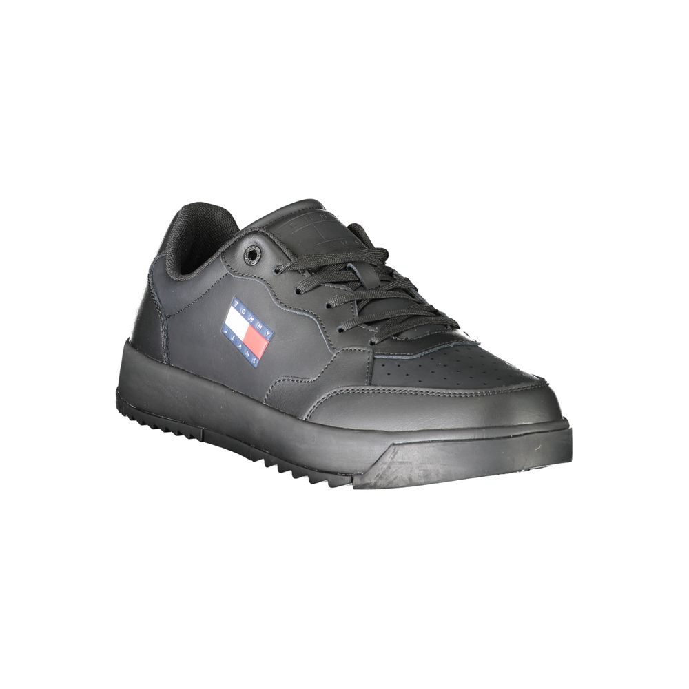 Tommy Hilfiger Leather and Polyurethane Sneakers — Black, view 2