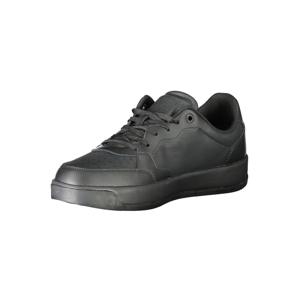Tommy Hilfiger Leather and Polyurethane Sneakers — Black, view 3