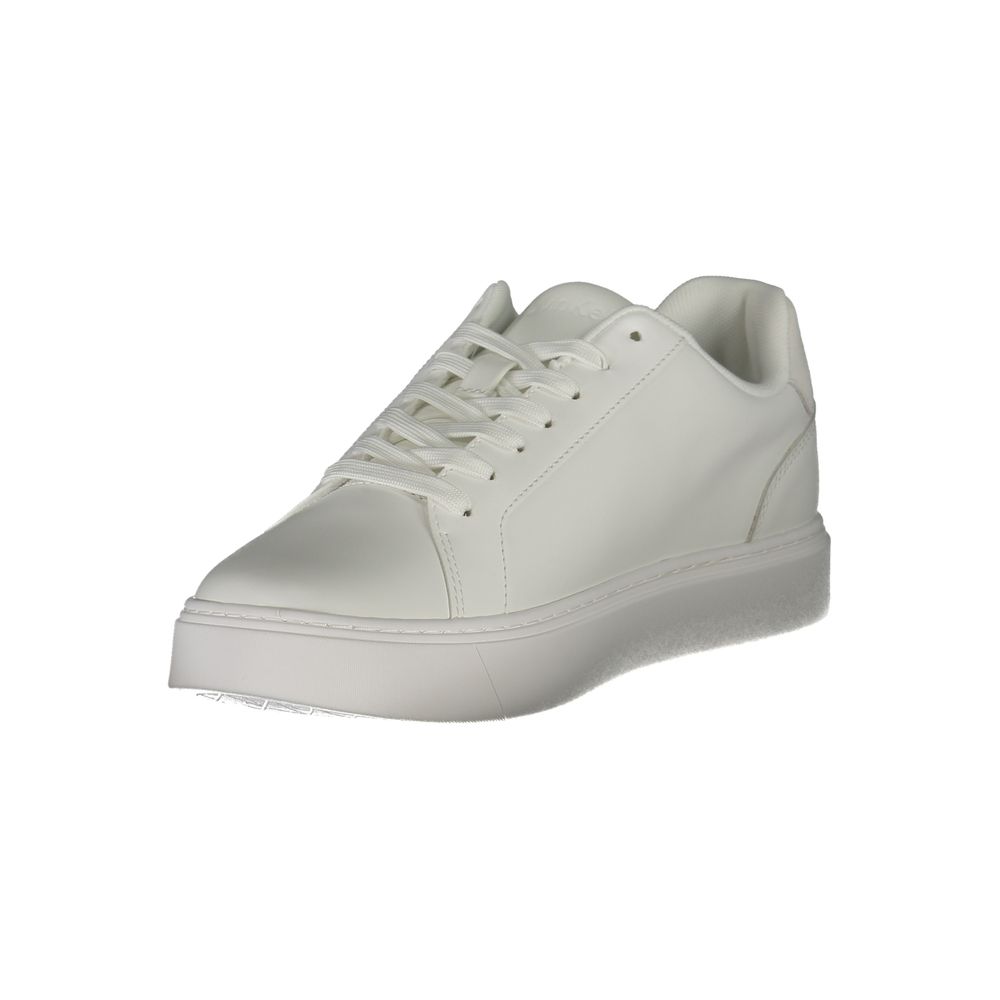 Calvin Klein Logo Embroidered Sneaker — White, view 3