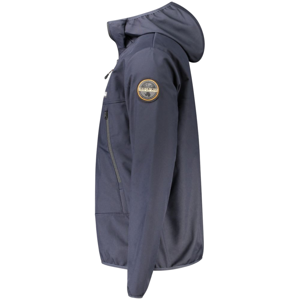 Napapijri Hooded Nylon Jacket — Blue, view 3