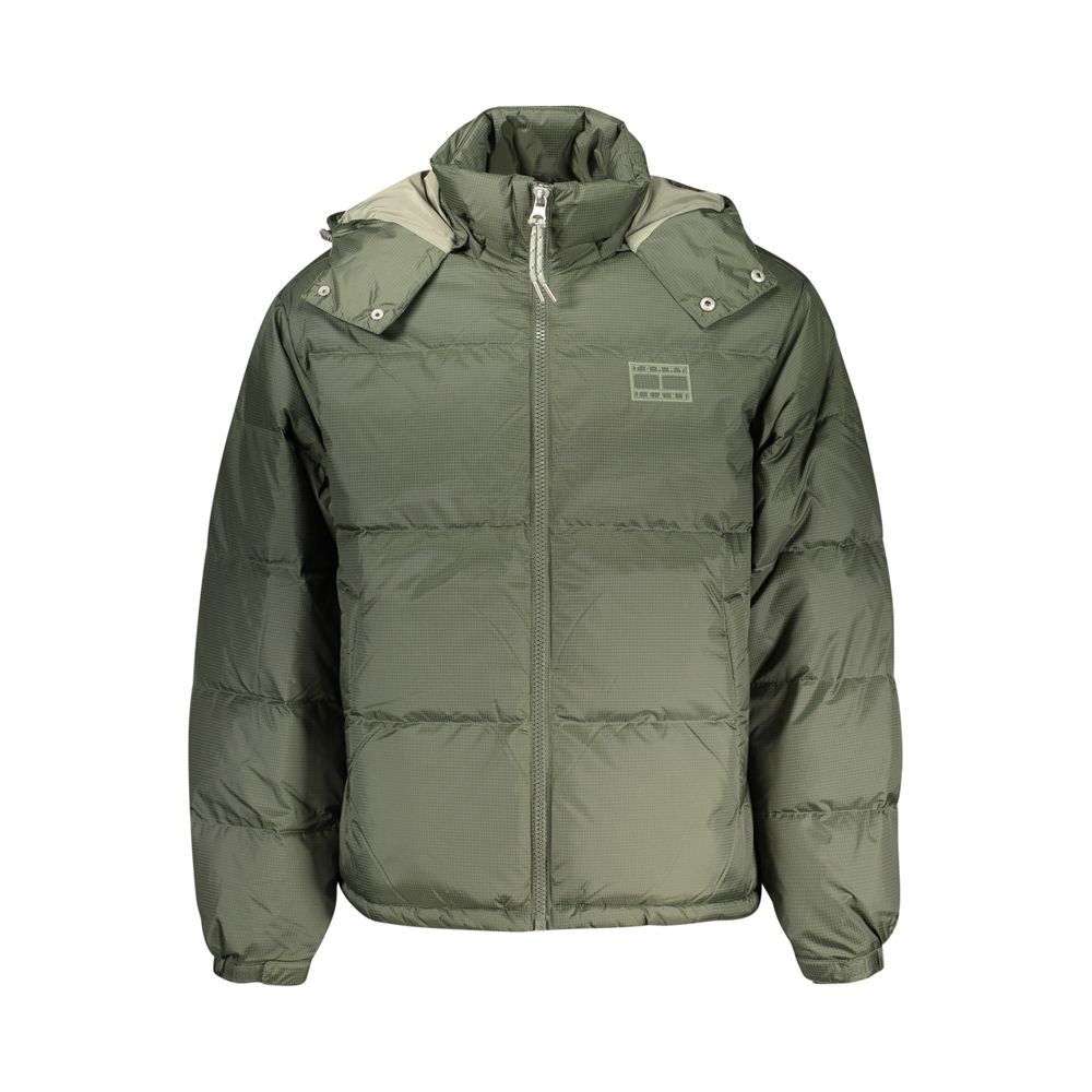 Tommy Hilfiger Hooded Water-Repellent Down Jacket — Green by Tommy Hilfiger