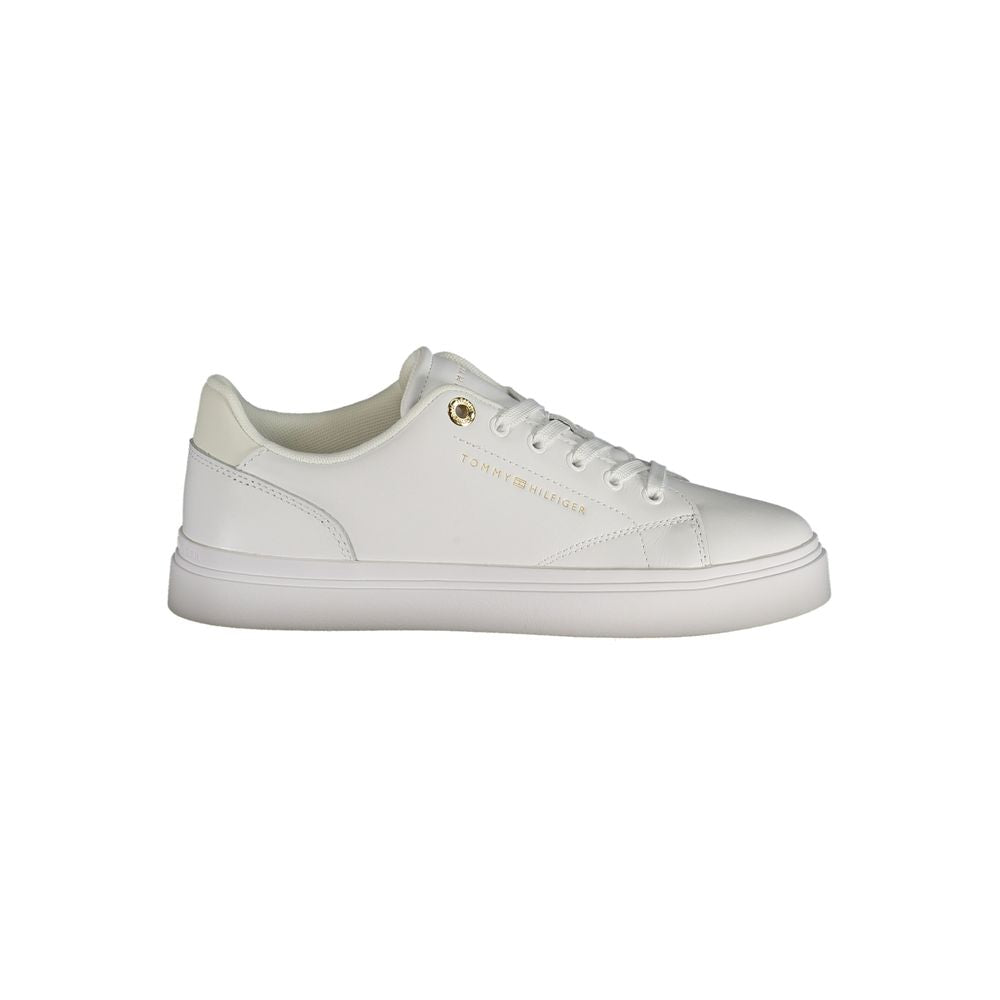 Tommy Hilfiger Lace-Up Polyurethane Sneaker — White by Tommy Hilfiger