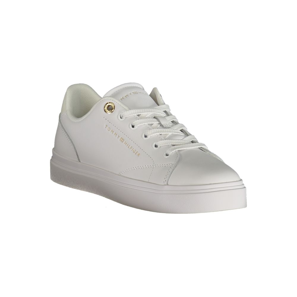 Tommy Hilfiger Lace-Up Polyurethane Sneaker — White, view 2