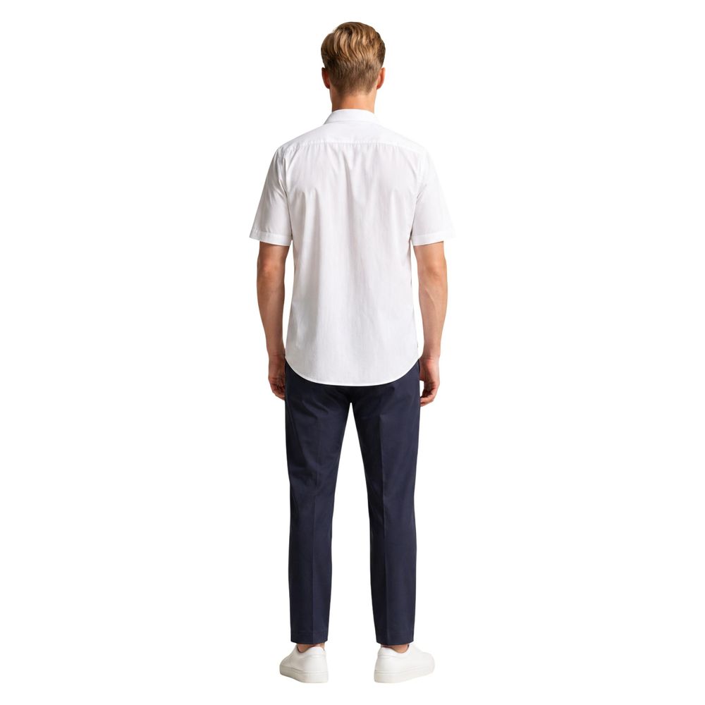 Armani Exchange Polyamide Short-Sleeve Shirt — White, view 5