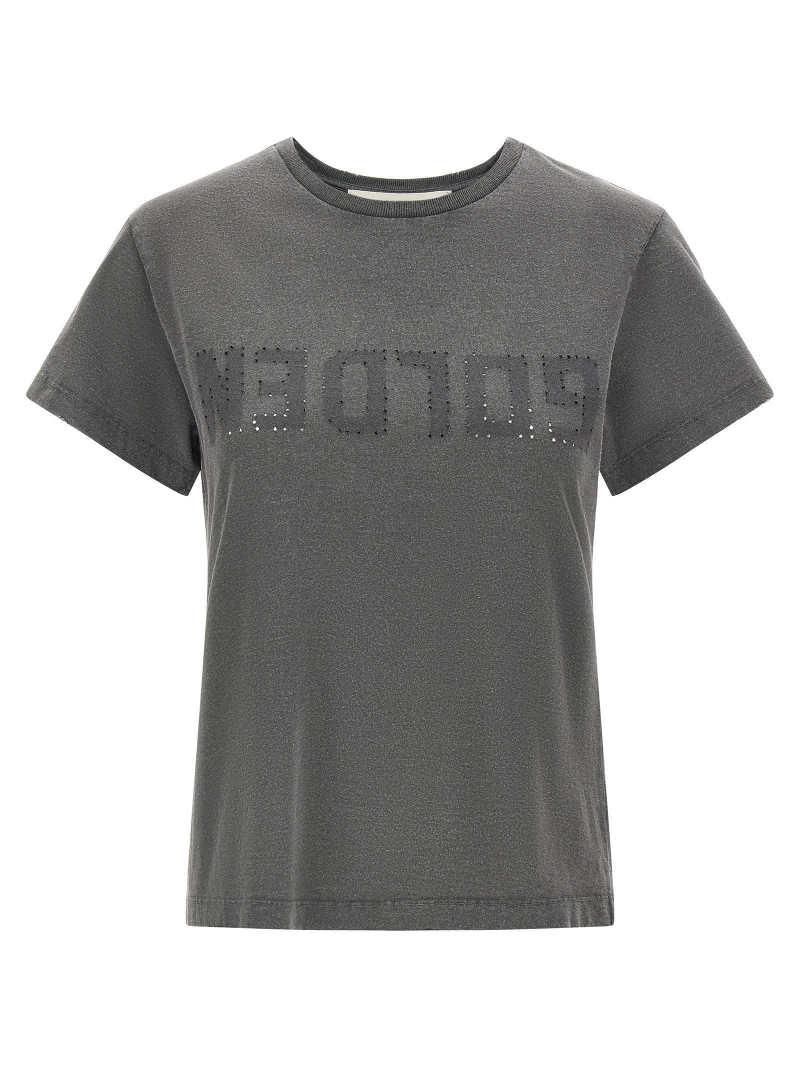 Golden Goose Logo-Embroidered Cotton T-Shirt — Grey by Golden Goose