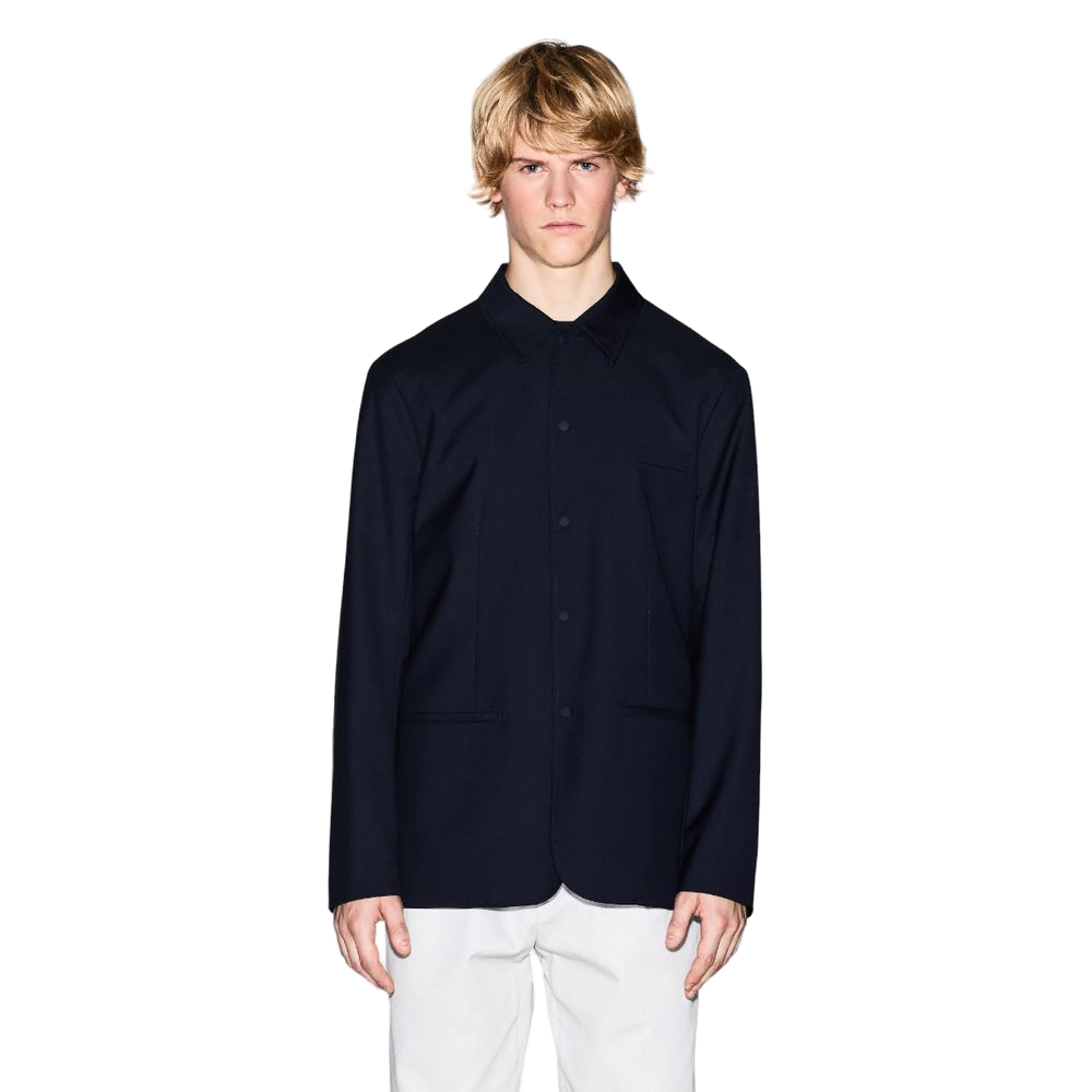 Armani Exchange Polyester Blend Blazer — Black, view 5