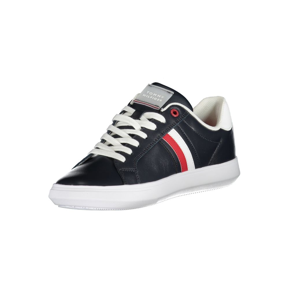 Tommy Hilfiger Leather Sneaker — Black, view 3