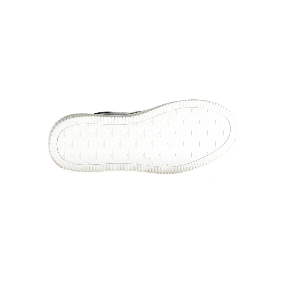 Calvin Klein Logo Leather Sneakers — Black, view 2