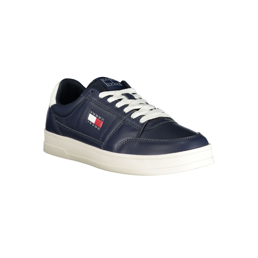 Tommy Hilfiger Leather Low-Top Sneaker — Blue, view 2