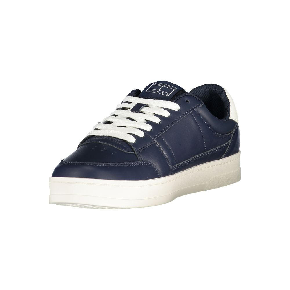 Tommy Hilfiger Leather Low-Top Sneaker — Blue, view 3
