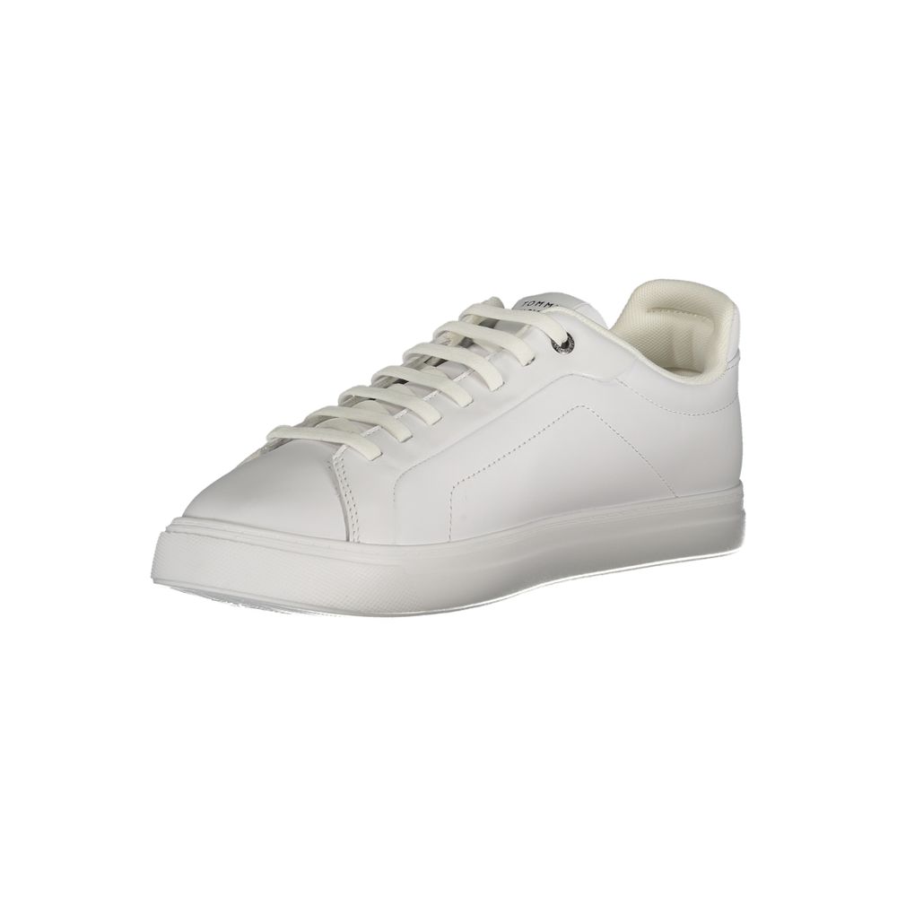 Tommy Hilfiger Leather and Polyurethane Sneaker — White, view 3