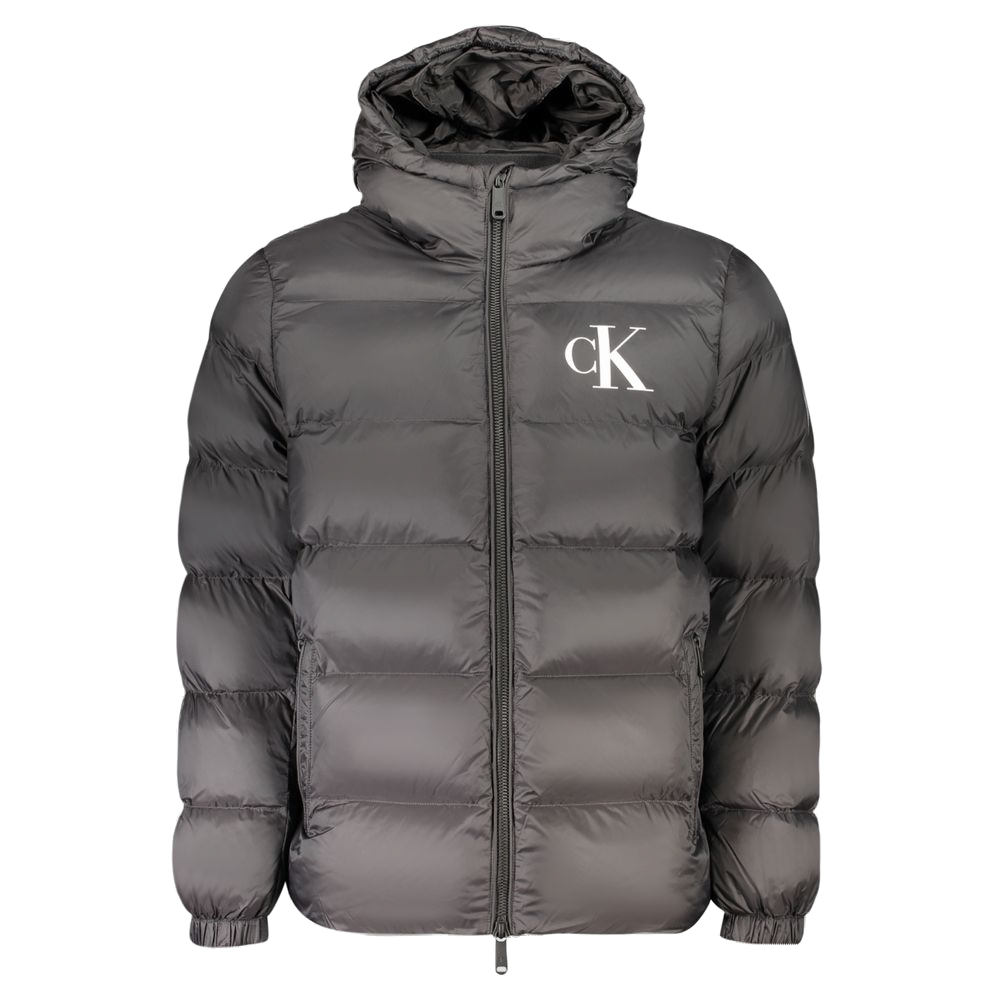 Calvin Klein Recycled Nylon Hood Down Jacket — Black by Calvin Klein