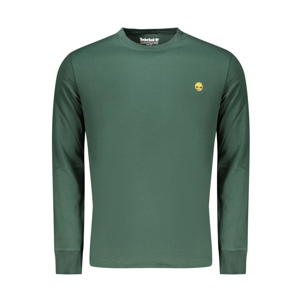 Timberland Embroidered Logo Cotton T-Shirt — Green by Timberland