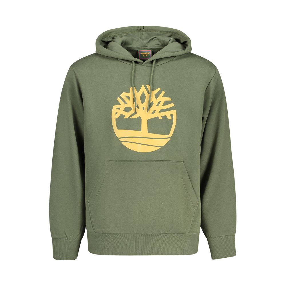 Timberland Logo-Printed Cotton-Blend Hoodie — Green by Timberland