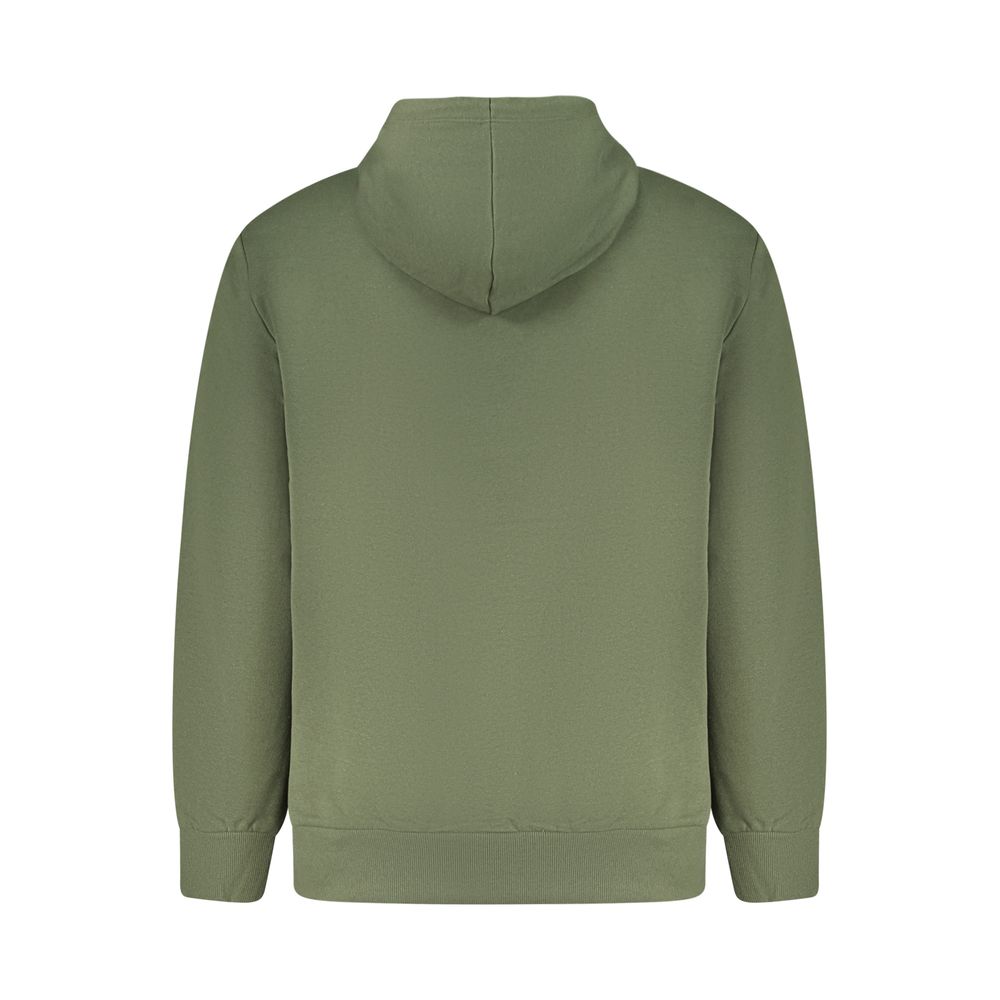Timberland Logo-Printed Cotton-Blend Hoodie — Green, view 2