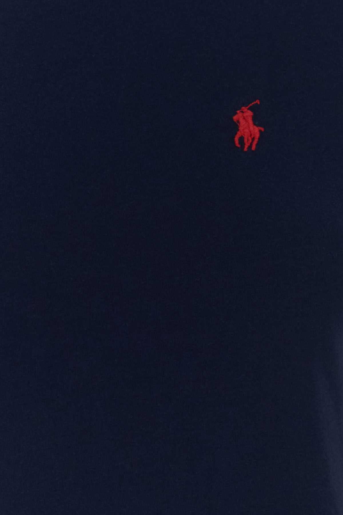 Polo Ralph Lauren Logo-Embroidered Cotton T-Shirt — Navy, view 3