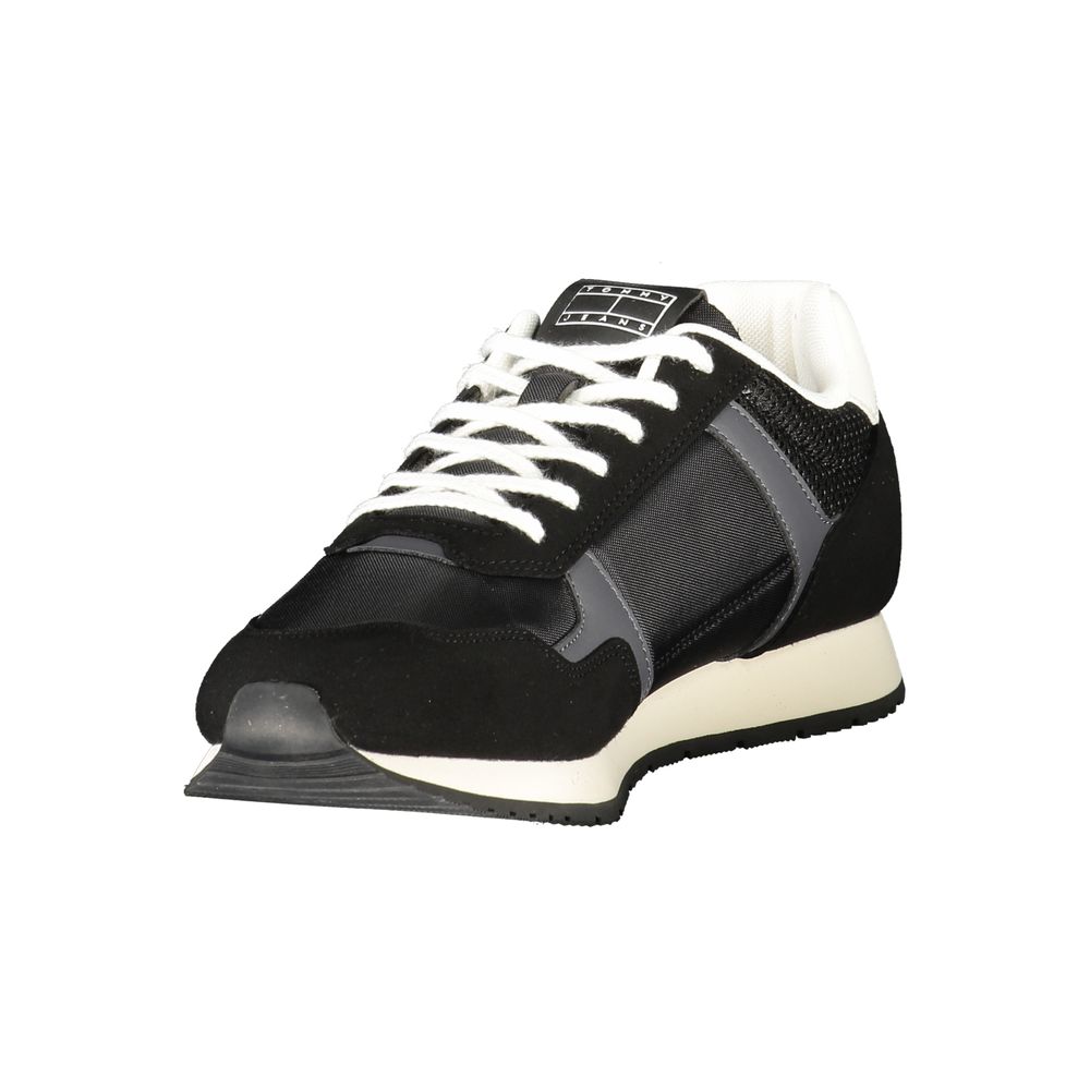 Tommy Hilfiger Colour-Block Lace-Up Sneaker — Black, view 3