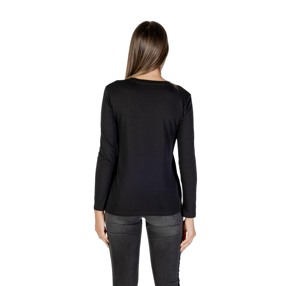 Armani Exchange Cotton Long-Sleeve T-Shirt — Black, view 5