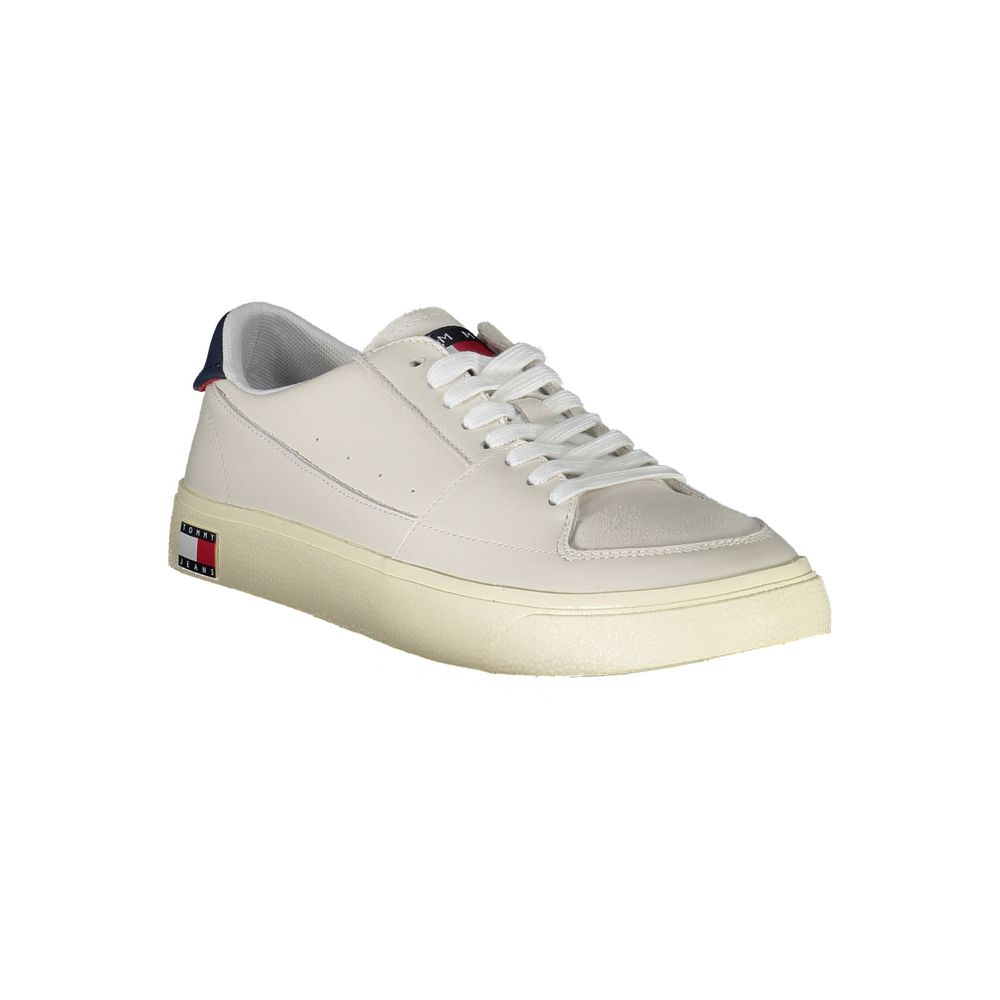 Tommy Hilfiger Leather Low-Top Sneaker — White, view 2