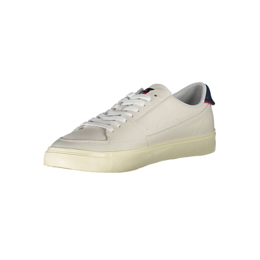 Tommy Hilfiger Leather Low-Top Sneaker — White, view 3