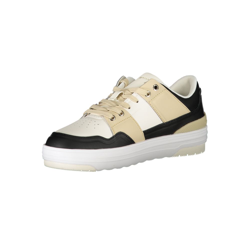 Tommy Hilfiger Contrast Leather Sneaker — White, view 3