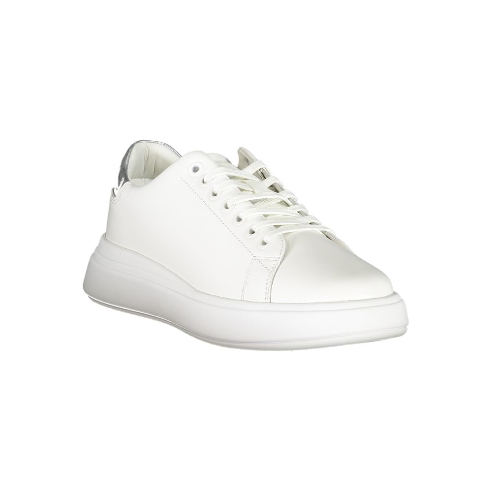Calvin Klein Leather Sneaker — White, view 2
